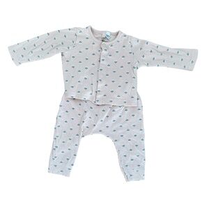 Petit Bateau 2 Piece Cozy Set with Flowers